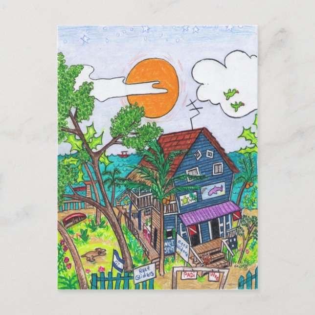 Reef Gliders postcard (Front)