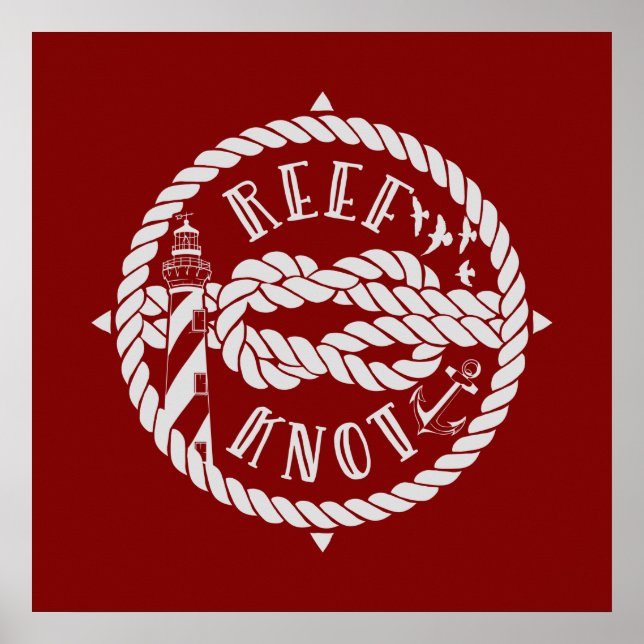 Reef knot lighthouse poster (Front)