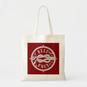 Reef knot sailing illustration tote bag