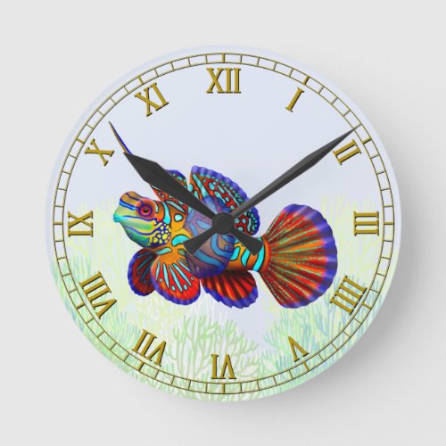 Reef Mandarin Dragonet Goby Fish Wall Clock