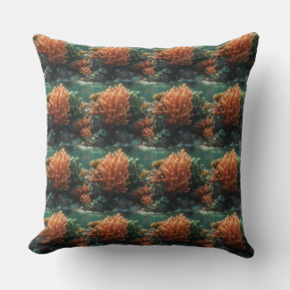"Reef Rave" Throw Pillow