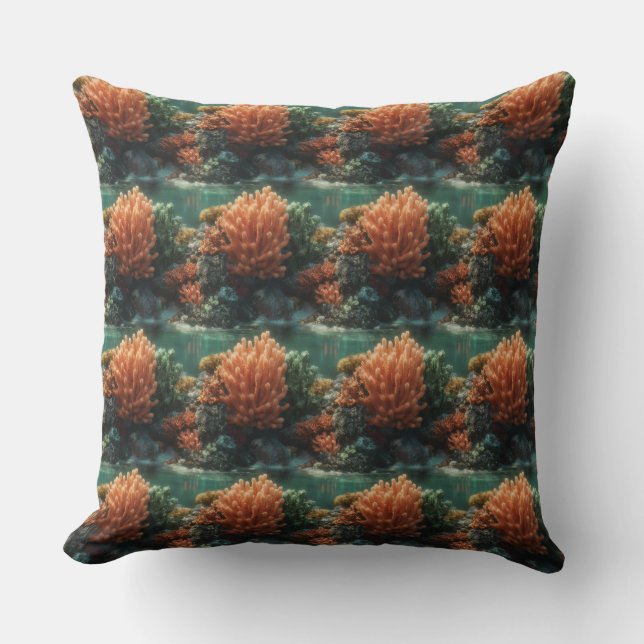 "Reef Rave" Throw Pillow (Front)