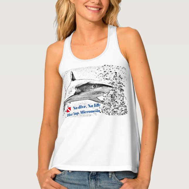 Reef Sharksilhouette Tank Top (Front)