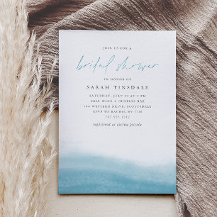 Reef Tides Coastal Watercolor Bridal Shower Invitation