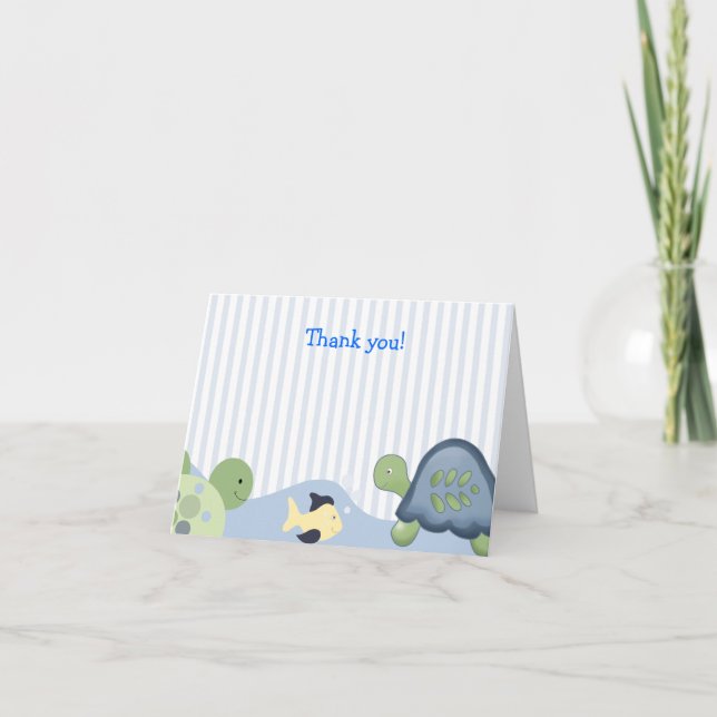 REEF TURTLE Folded Thank you note Card (Front)