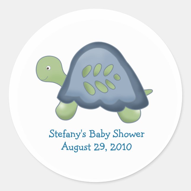 Reef Turtle Personalized Favor Stickers (Front)