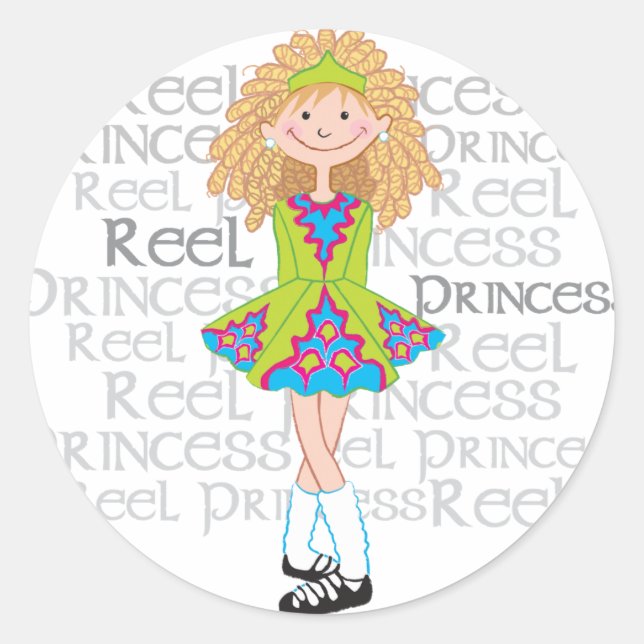 Reel Blonde Classic Round Sticker (Front)