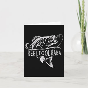 Reel Cool Baba Fishing Gifts Baba Father's Day  Card