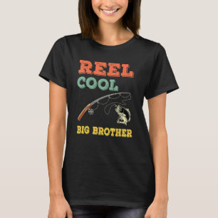 Reel Cool Big Brothers  Older Brother Boys Fishing T-Shirt