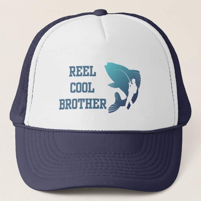 Reel cool brother trucker hat (Front)