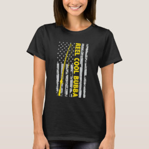 Reel Cool Bubba Fishing American Flag Fisherman B T-Shirt