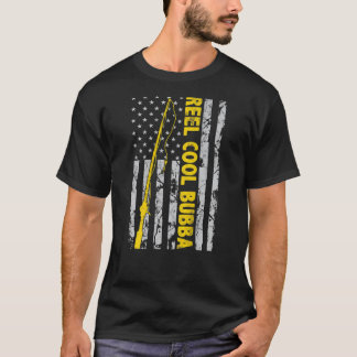 Reel Cool Bubba Fishing American Flag Gift Fisherm T-Shirt