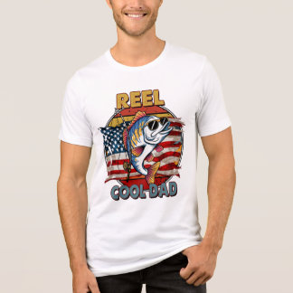 Reel Cool Dad – American Flag Edition T-Shirt Tri-Blend Shirt