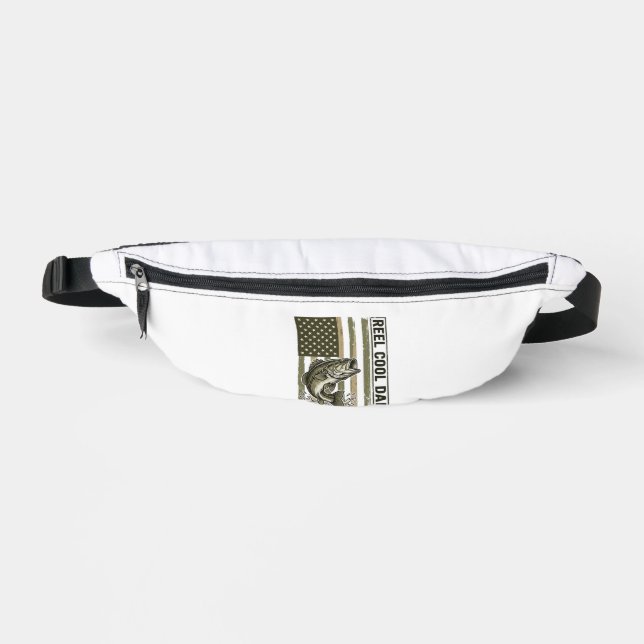 Reel Cool Dad Bass Fishing Flag Vector Design_1 Fanny Pack (Front)