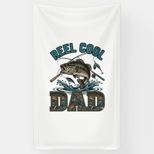 Reel Cool Dad Bass Fishing Vintage Vector Design_1 Banner