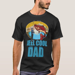 Reel Cool Dad  Fathers Day Fishing  For Husband Da T-Shirt