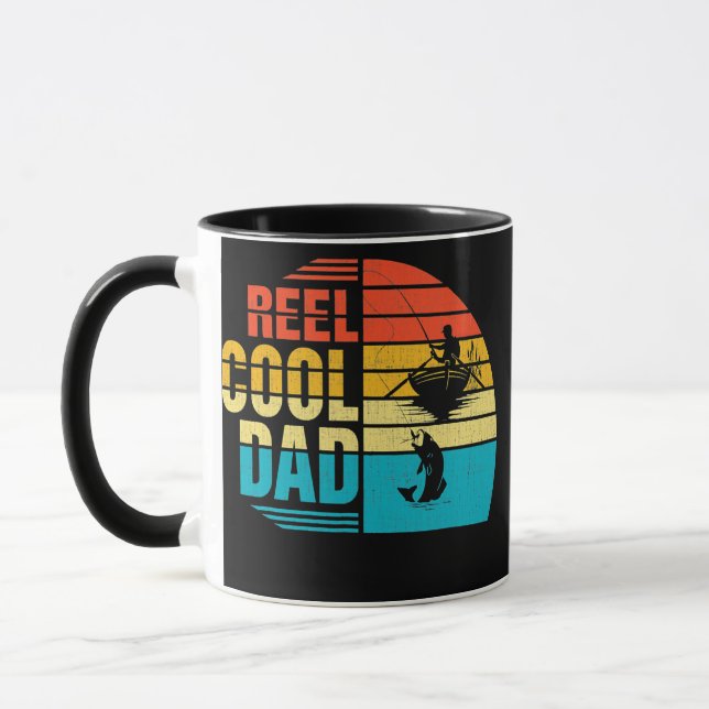 Reel Cool Dad Father's Day Gift For Fishing Daddy Mug (Left)