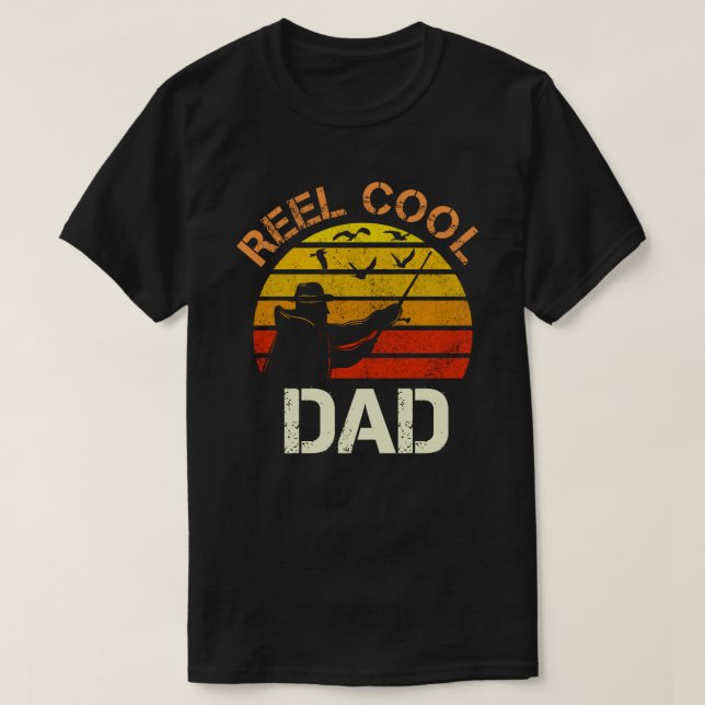 Reel Cool Dad Fisherman Gift For Fathers T-Shirt (Design Front)