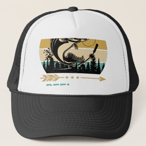 Reel Cool Dad Fishing Lover Fathers Day T_Shirt Trucker Hat