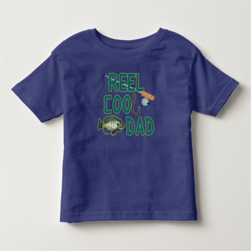 Reel Cool Dad  Fishing Pole Toddler T_shirt