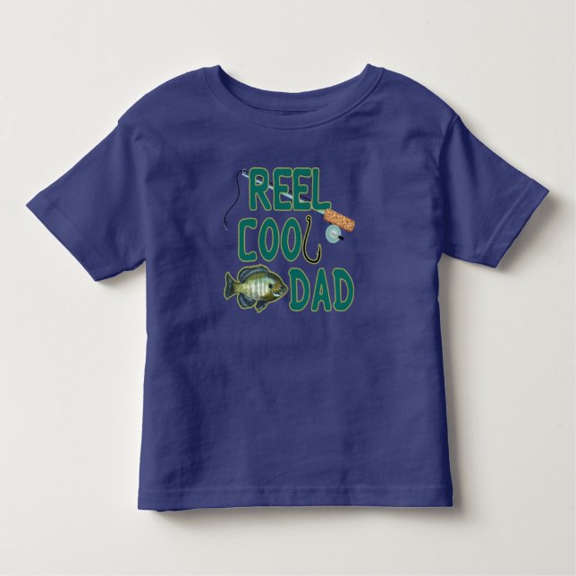 Reel Cool Dad | Fishing Pole Toddler T-shirt (Front)