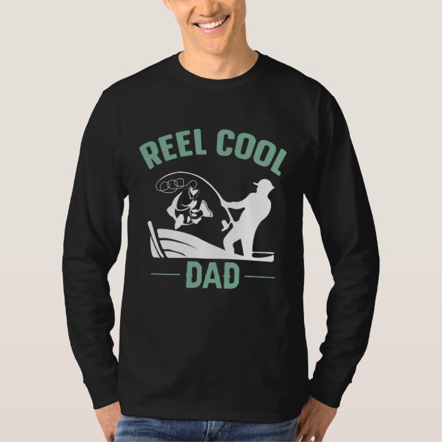 Reel Cool Dad Fishing Rure Structure Spoon Papa Da T-Shirt (Front)