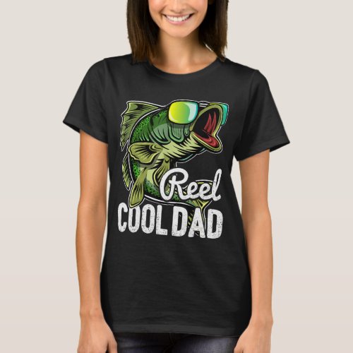 Reel Cool Dad Fishing Sunglasses Funny Fathers Da T_Shirt