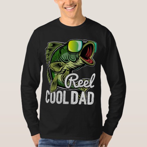 Reel Cool Dad Fishing Sunglasses Funny Fathers Da T_Shirt