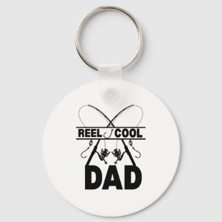 Reel Cool Dad Fishing Tee Keychain
