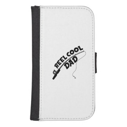 Reel cool dad fishing tshirt father phone wallet