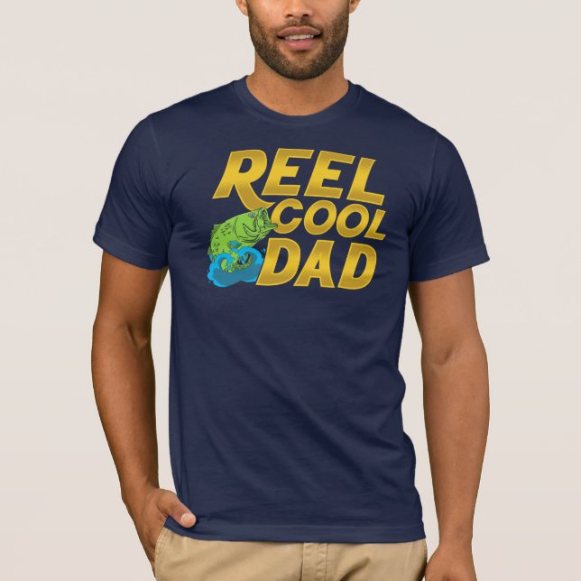 Reel Cool Dad Fly Fishing Gag T-Shirt (Front)