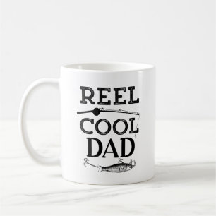 Reel Cool Dad Funny Fishing Pun Fathers Mens Coffee Mug