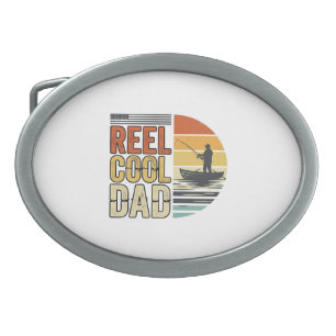 Reel Cool Dad Vintage Fishing T-Shirt Design_1 Belt Buckle