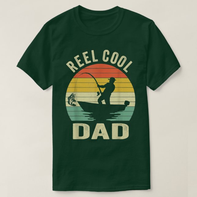 Reel Cool DadFishing Daddy Fathers Day Gift 1532  T-Shirt (Design Front)