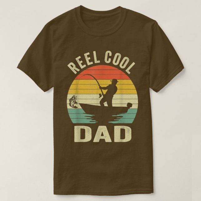 Reel Cool DadFishing Daddy Fathers Day Gift 1534  T-Shirt (Design Front)