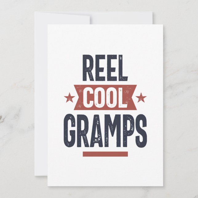 Reel Cool Gramps | Father Grandpa Gift Thank You Card (Front)