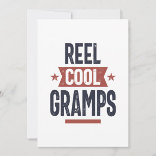 Reel Cool Gramps Father Grandpa Gift Thank You Card
