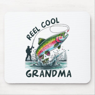 Reel Cool Grandma Birthday Party Fishing Matching Mouse Pad
