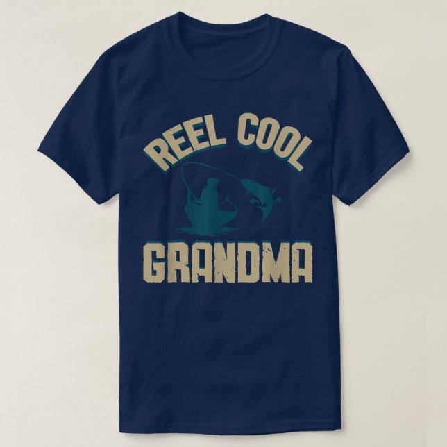 Reel Cool Grandma  Fishing  T-Shirt (Design Front)