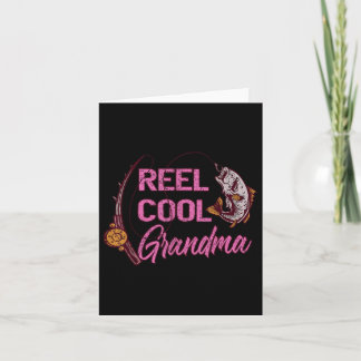 Reel Cool Grandma Woman Anglers Fishing  Card