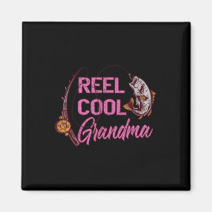 Reel Cool Grandma Woman Anglers Fishing  Magnet