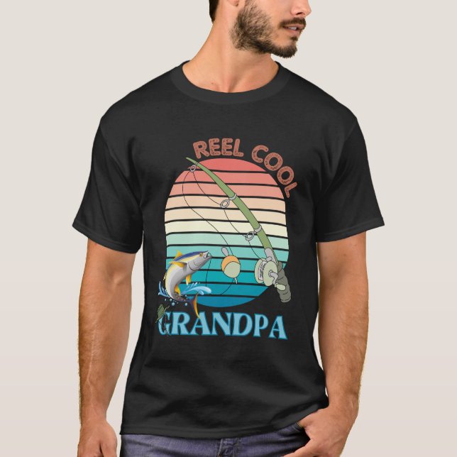 Reel Cool Grandpa Best Grandpa Ever T-Shirt (Front)