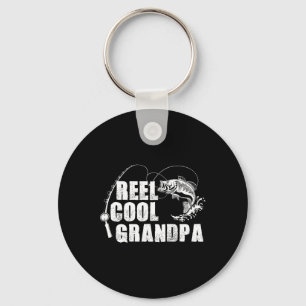 Reel Cool Grandpa - Fishing Gift For Dad Or Grandp Keychain