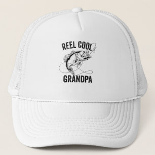 Reel Cool Grandpa Retro Fathers Day Fishing Gift Trucker Hat