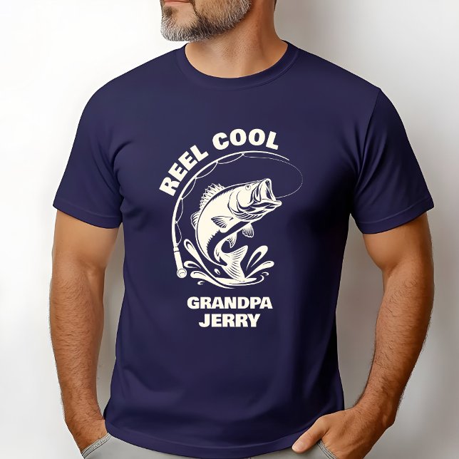 Reel Cool Grandpa  T-Shirt (Reel Cool Grandpa Fishing Custom T-shirt)
