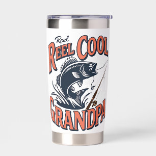 Reel Cool Grandpa Water Bottle - Father's Day Gift Insulated Tumbler