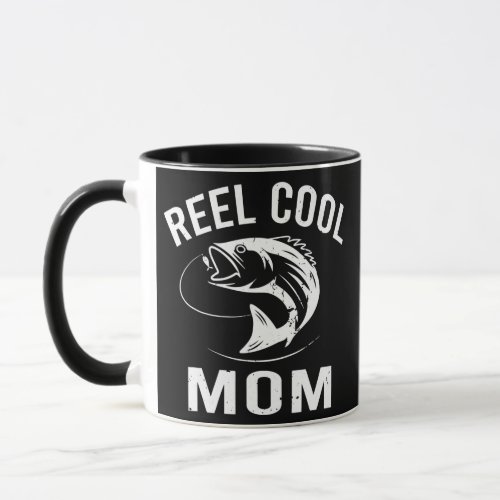Reel Cool Mom Fisherman Mothers Day Mom Fishing  Mug