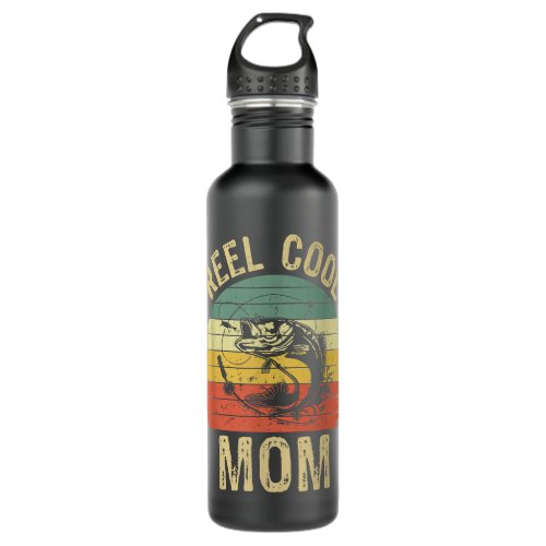 Reel Cool Mom Fishing Gifts Women Fishing Lovers R Stainless Steel Water Bottle