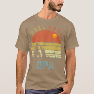 Reel Cool Opa  Fathers Day Gift for Fishing Dad  T-Shirt