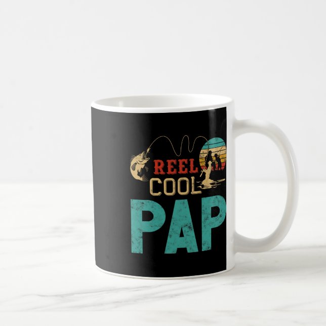 Reel Cool Pap Fishing Father’s Day Gift For Fisher Coffee Mug (Right)